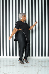 Black Pointed Down Top