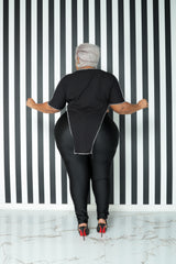 Black Pointed Down Top