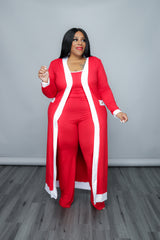 Red Farrah Pant Set