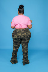 Camouflage Ruched Thing Jeans