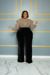 Black Velvet Crush Pant