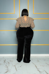 Black Velvet Crush Pant