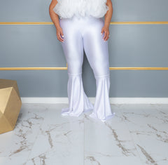 White Mermaid Flare Pants
