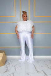 White Go In Tulle Top