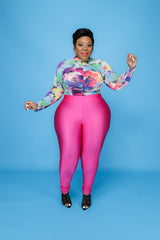 Pink Shiny Leggings