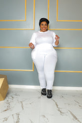 White Puff Me Jogger Set