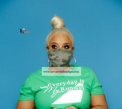 Green Camouflage Face Mask