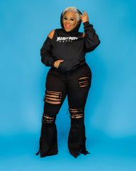 Black Ripped Apart Jeans