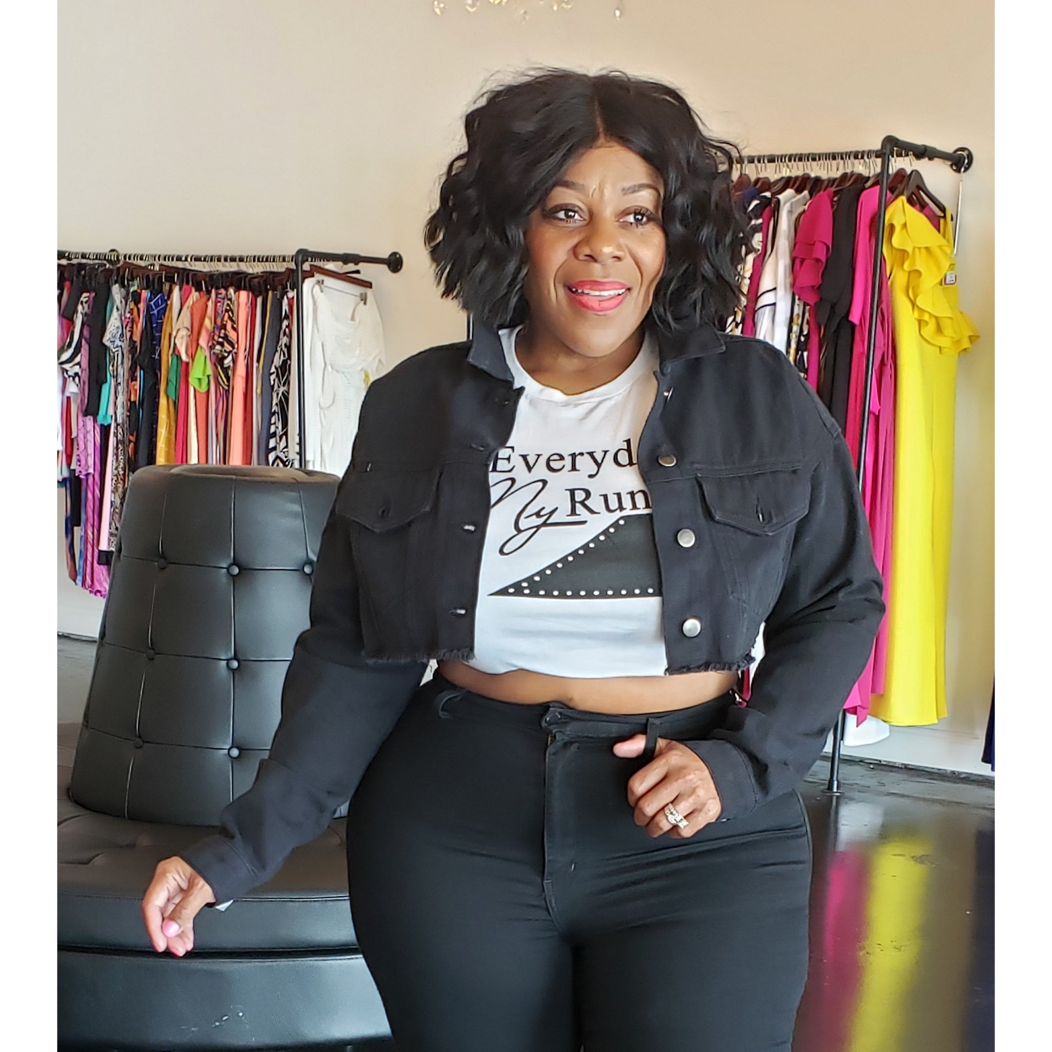 Plus size outlet black crop jacket