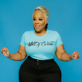 Ocean Blue Queen of Curves Tee