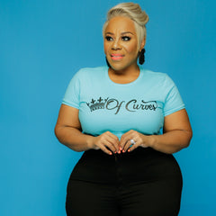 Ocean Blue Queen of Curves Tee