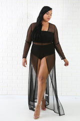 Black Nico Sheer Cover Up