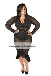Harlem Glitter Sheer Mermaid Dress
