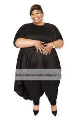 Extended Size Black Logan Hi-Lo Top