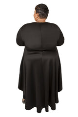 Extended Size Black Logan Hi-Lo Top