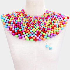Rainbow Bib Necklace