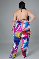 Blue Paint Stroke Swimwear