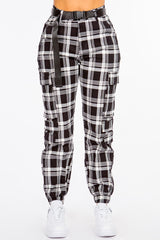 Black & White Plaid Jogger