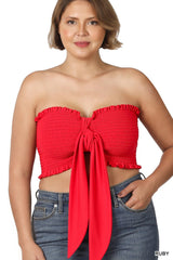 Smocked Tied Tube Top