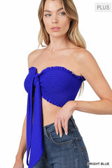 Smocked Tied Tube Top
