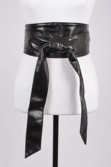 Wide Kimono Black Plus Size Belt