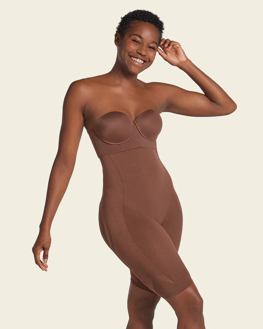 Brown Short Seamless High Waist Shaper