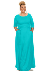 Extended Teal Gabby Dress