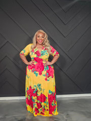Rose Bud Wrap Dress