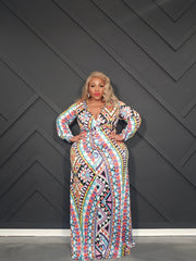 Kaleidoscope Print Dress