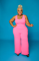 Neon Pink Jumpsuit