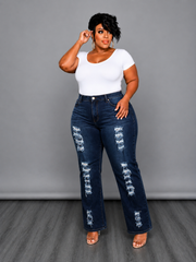 Dark Blue Ripped Jean