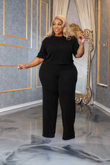 Black Rylee Rib Set
