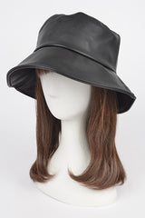 Faux Leather Bucket Hat