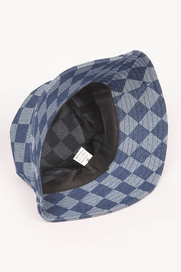 Plaid Denim Bucket Hat