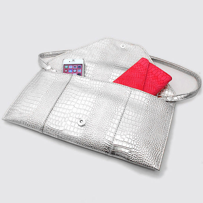 Silver Envelope Clutch
