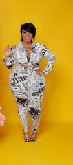Newspaper Leggings Set