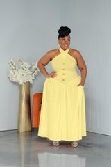 Yellow Mya Halter Dress