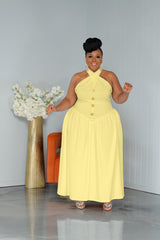Yellow Mya Halter Dress
