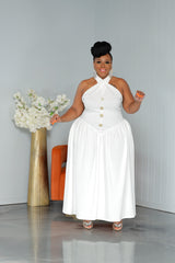 White Mya Halter Dress