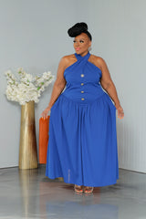 Royal Blue Mya Halter Dress