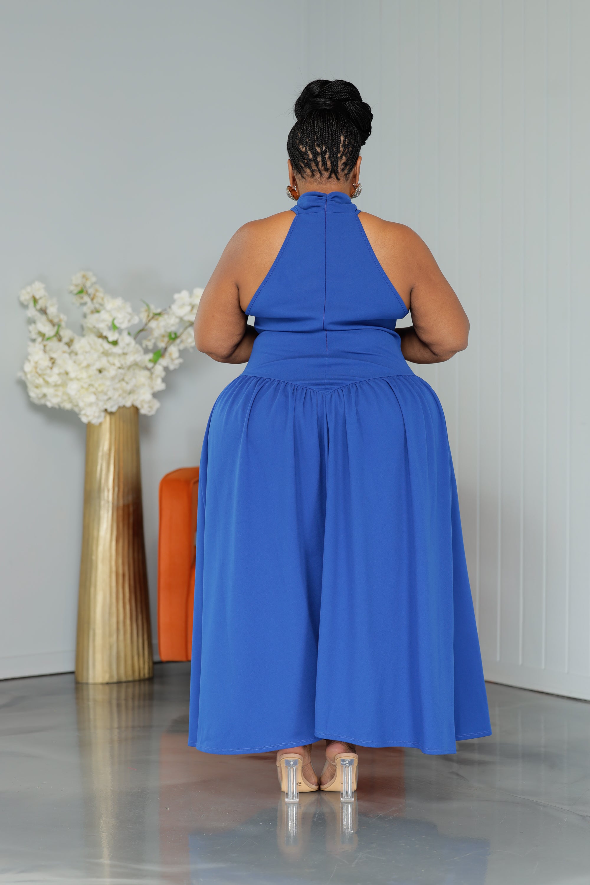 Royal Blue Mya Halter Dress