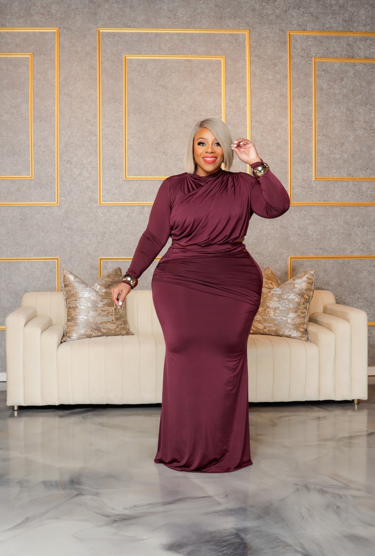 Raisin Diva Drape Skirt Set