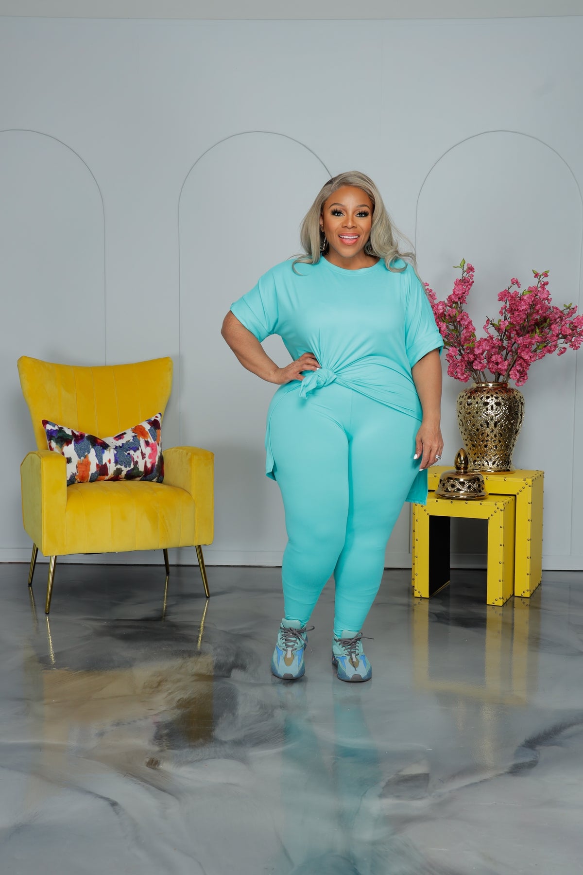 Turquoise Kick Back Set