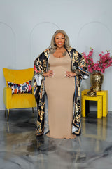 Gold Coin Satin Kimono