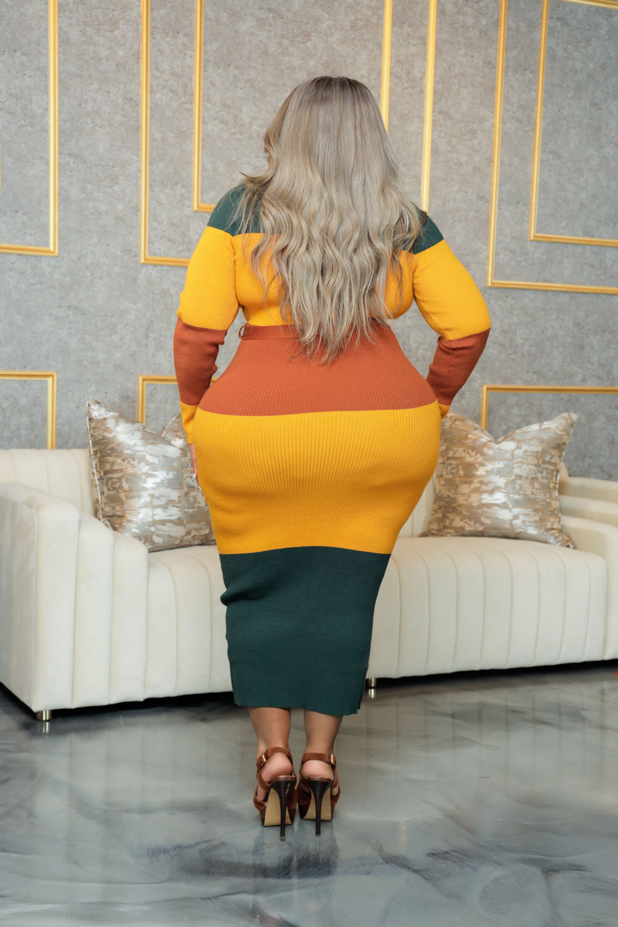 Mustard Cori Amazing Sweater Dress