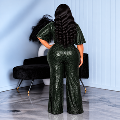 Green Hunter Sequin Jumpsuit