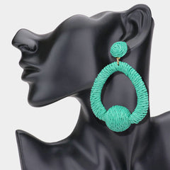 Mint Open Teardrop Earrings