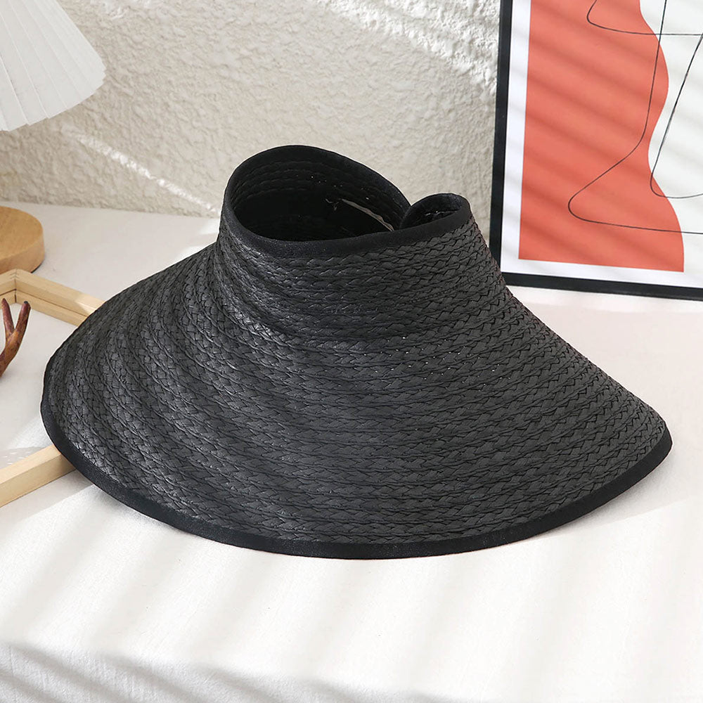 Black  Foldable Straw Visor