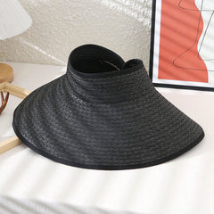 Black  Foldable Straw Visor