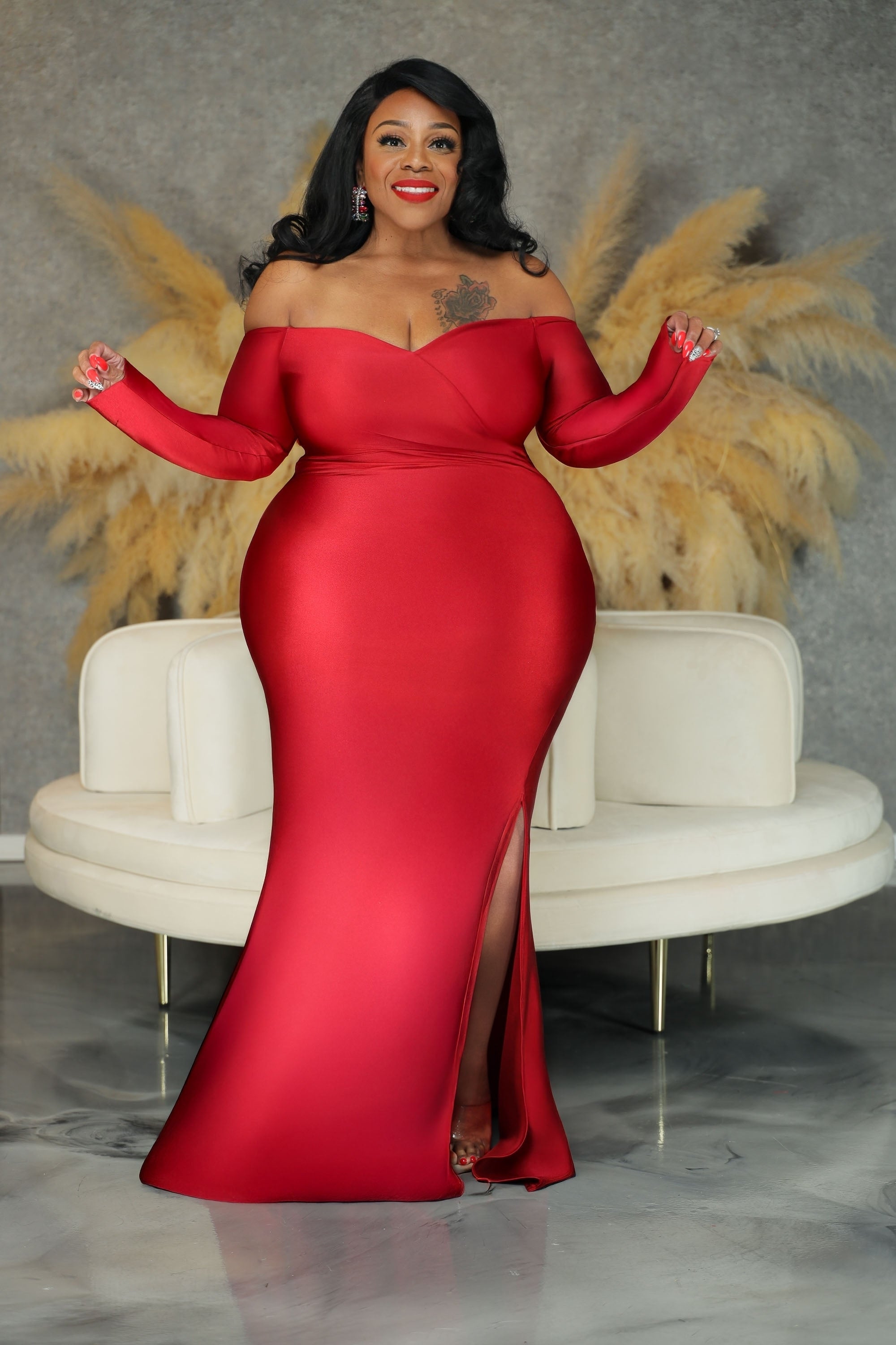 Burgundy Entice Me Gown